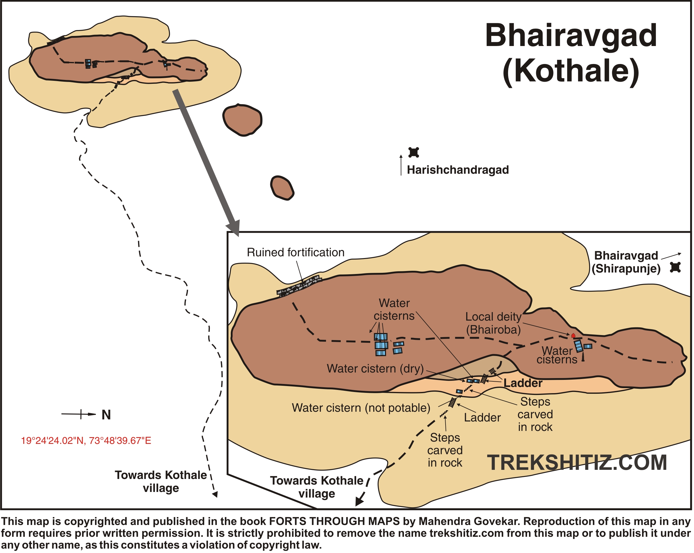 Bhairavgad (kothale) English Map